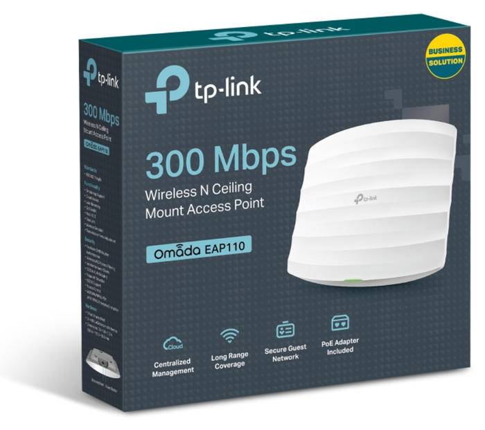 TP-Link EAP110 Punto de Acceso Inalámbrico 300 Mbit/s Blanco Energía sobre Ethernet (PoE)