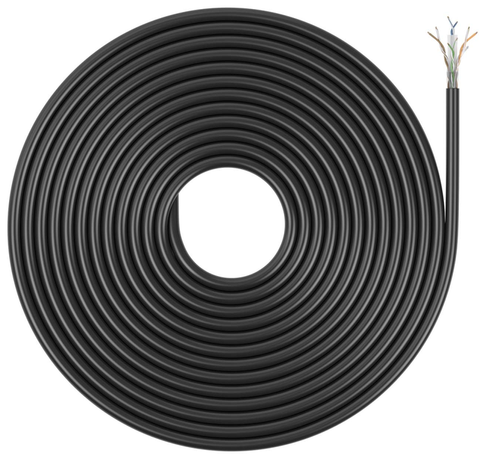 Aisens Cable de Red Cat.6 UTP Exterior Rígido CCA AWG23 Negro 305m