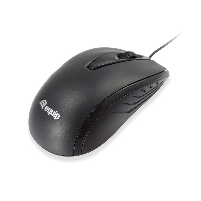 Equip Ratón Óptico Compact Negro USB 1000 DPI