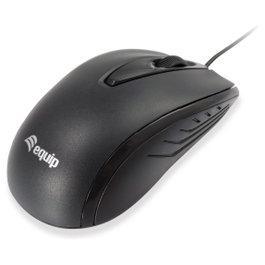 Equip Ratón Óptico Compact Negro USB 1000 DPI