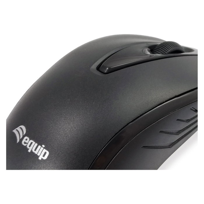 Equip Ratón Óptico Compact Negro USB 1000 DPI