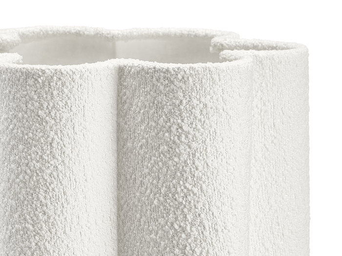 Lampara Flor Giftdecor Rugoso Metal Terciopelo Blanco 74 cm (Set de 4)