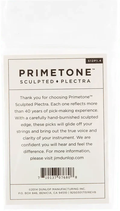 Dunlop Pack 3 Púas Primetone Sculpted Plectra Triangle - 1,4 Mm