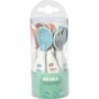 Beaba Set de 6 cucharas y 4 tenedores ergonómicos (rosa antiguo, verde aireado y niebla ligera) inevitable
