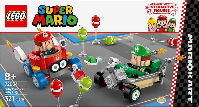 Lego 72034 Super Mario Mario Kart: Baby Mario vs. Baby Luigi - Regalo Nintendo
