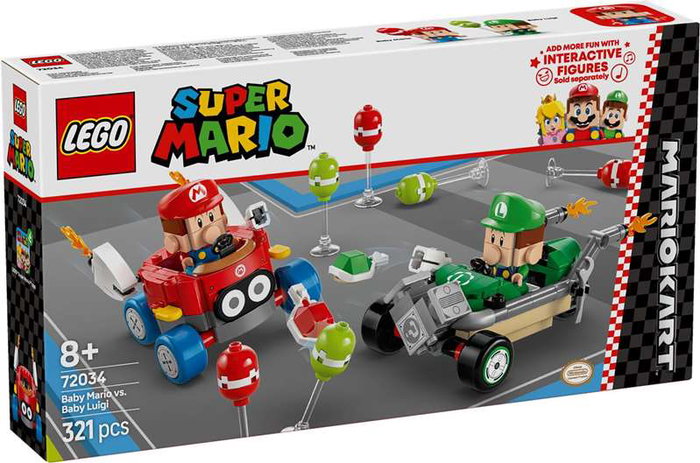 Lego 72034 Super Mario Mario Kart: Baby Mario vs. Baby Luigi - Regalo Nintendo