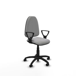 PIQUERAS Y CRESPO Silla de oficina Aýna Gris claro con brazos fijos
