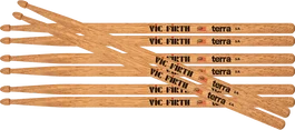 Vic Firth Baquetas American Classic 5A Terra (Pack 4)