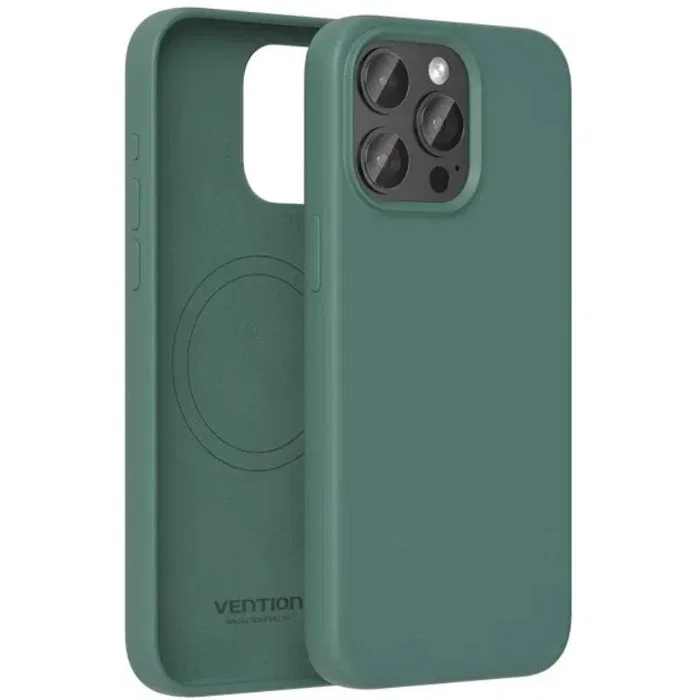 Vention Funda Silicona Líquida con MagSafe KUEG0-10 para iPhone 14, Compatible con Carga Inalámbrica, Color Verde