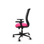 PIQUERAS Y CRESPO Silla de Oficina Zulema Rosa y Negro con Brazos 3D