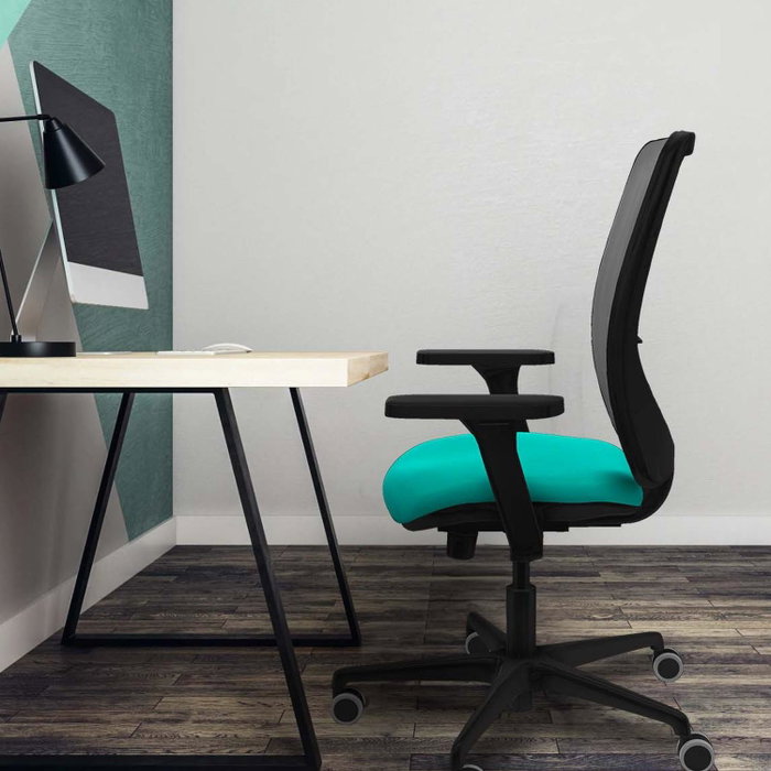 PIQUERAS Y CRESPO Silla de Oficina Zulema Rosa y Negro con Brazos 3D PIQUERAS Y CRESPO Silla de Oficina Zulema Rosa y Negro con Brazos 3D