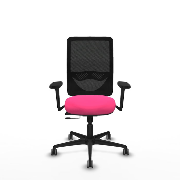 PIQUERAS Y CRESPO Silla de Oficina Zulema Rosa y Negro con Brazos 3D PIQUERAS Y CRESPO Silla de Oficina Zulema Rosa y Negro con Brazos 3D