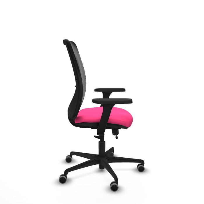 PIQUERAS Y CRESPO Silla de Oficina Zulema Rosa y Negro con Brazos 3D PIQUERAS Y CRESPO Silla de Oficina Zulema Rosa y Negro con Brazos 3D