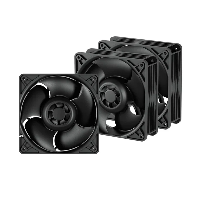 ARCTIC S12038-4K - Pack de 3 Ventiladores para PC, 12 cm, 4000 RPM, 180 m³/h, PWM, Rodamiento de Bolas, Negro