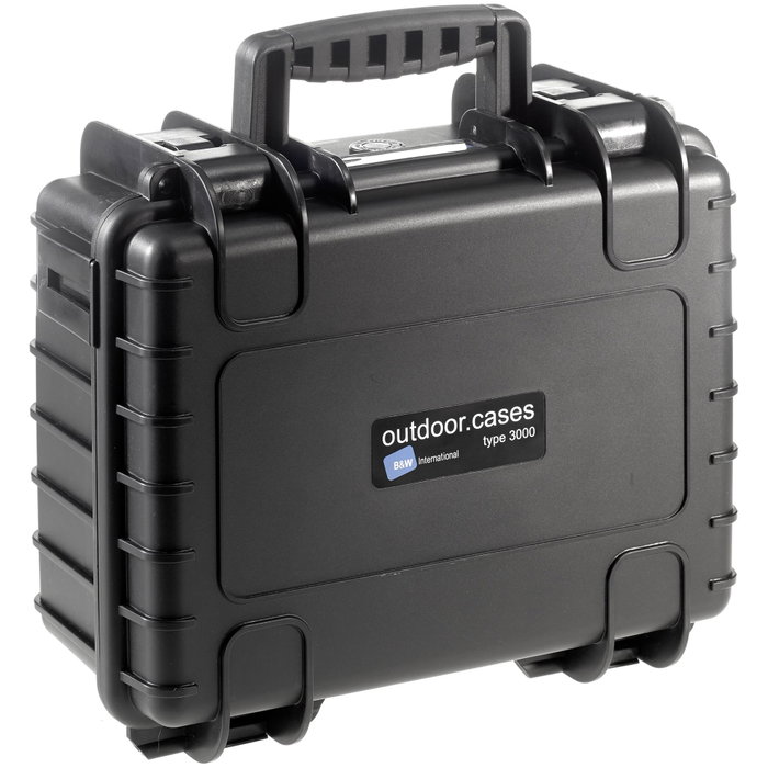B&W Outdoor Case Type 3000 negro con divisor acolchado B&W Outdoor Case Type 3000 negro con divisor acolchado