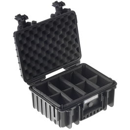 B&W Outdoor Case Type 3000 negro con divisor acolchado