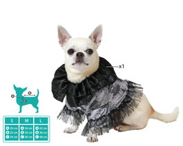 Atosa Disfraz para Mascota Payaso Halloween Gris Talla S