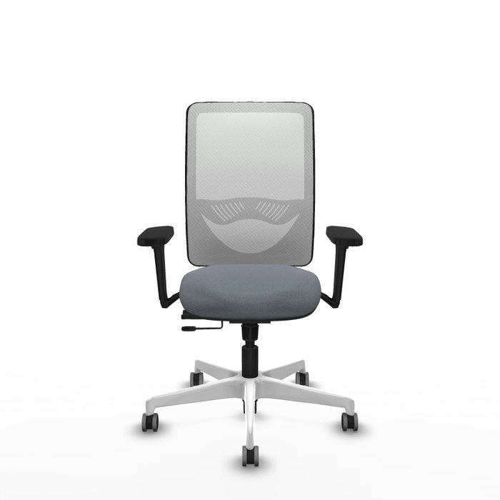 PIQUERAS Y CRESPO Silla de oficina Zulema con mecanismo Sincro/Traslack, Gris y Blanco PIQUERAS Y CRESPO Silla de oficina Zulema con mecanismo Sincro/Traslack, Gris y Blanco