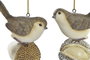 DKD Home Decor Decoración Colgante Navidad Tradicional Marrón Dorado Resina 4.5 x 9 x 7.5 cm (12 Unidades)