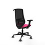 PIQUERAS Y CRESPO Silla de oficina Mardos con mecanismo Sincro/Traslack Rosa y Negro