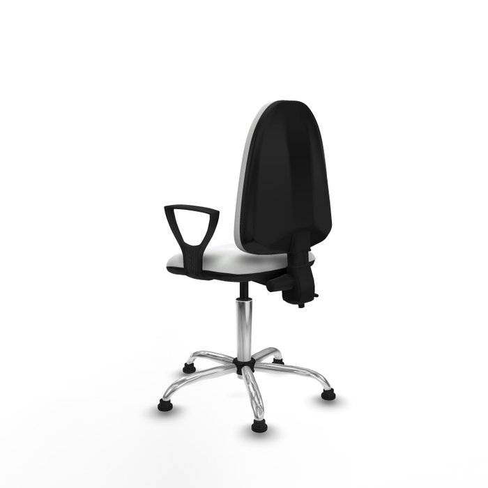 PIQUERAS Y CRESPO Silla de oficina Aýna Blanca con Brazos Fijos