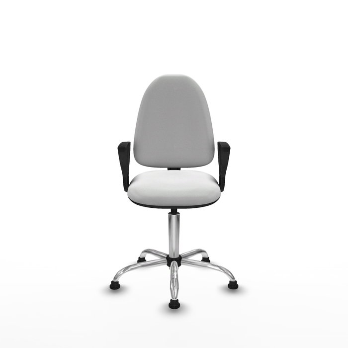 PIQUERAS Y CRESPO Silla de oficina Aýna Blanca con Brazos Fijos
