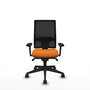 PIQUERAS Y CRESPO Silla de oficina Horna Naranja y Negro con Mecanismo Sincro