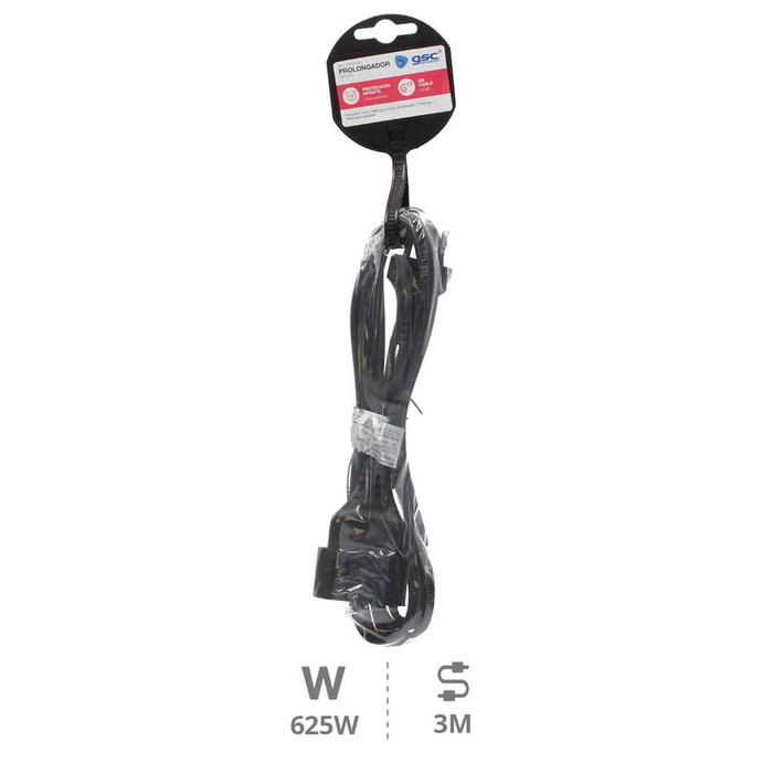 GSC Evolution Prolongador 2x0.75mm 3M Negro GSC Evolution Prolongador 2x0.75mm 3M Negro