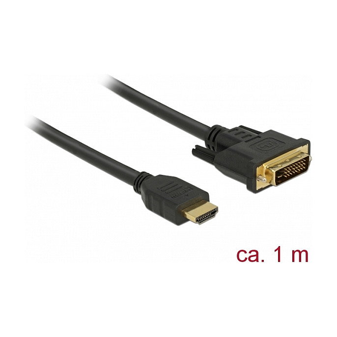 DeLOCK Cable adaptador de vídeo HDMI a DVI 24+1 de 1 m DeLOCK Cable adaptador de vídeo HDMI a DVI 24+1 de 1 m