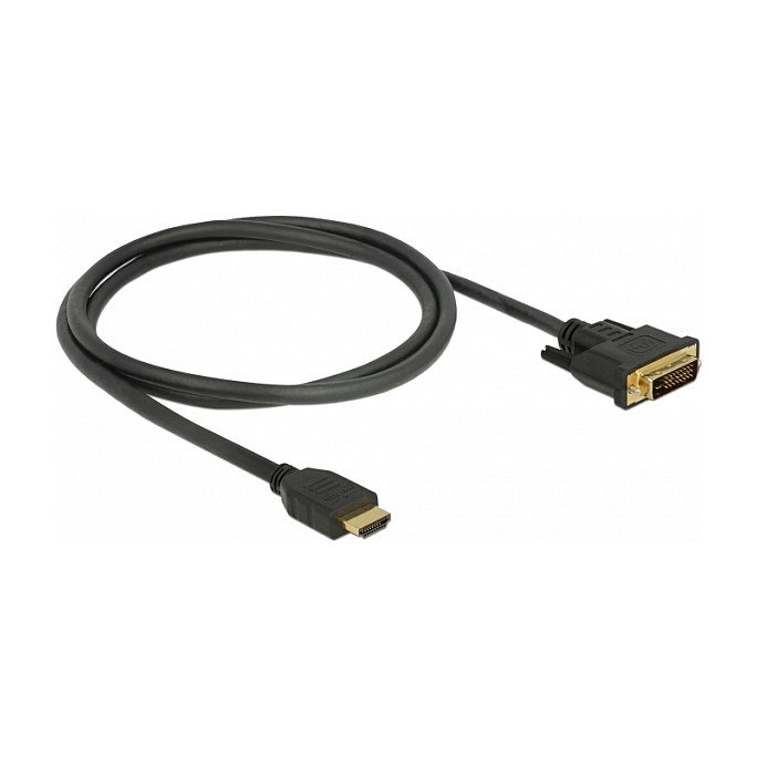 DELOCK 85652 Cable HDMI a DVI 24+1 Bidireccional, Macho/Macho, 1 m
