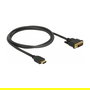 DELOCK 85652 Cable HDMI a DVI 24+1 Bidireccional, Macho/Macho, 1 m