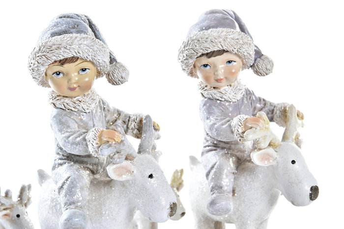 DKD Home Decor Figura de Resina Niña Surtido de 2 Unidades