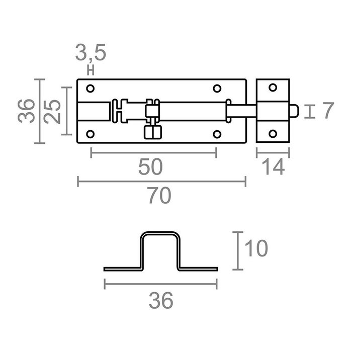 Edm Pasador PS15 Acero Inoxidable 70 mm Edm Pasador PS15 Acero Inoxidable 70 mm
