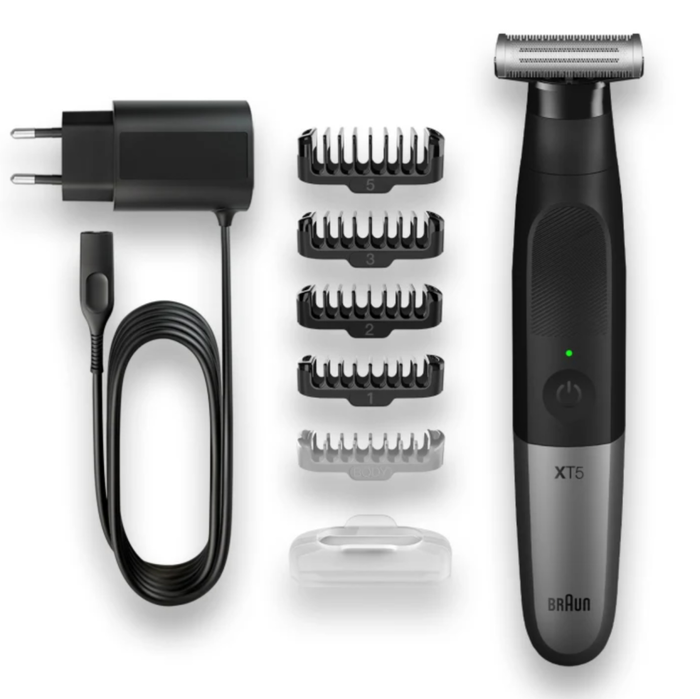 BRAUN XT5100 Cortadora de Pelo y Maquinilla Eléctrica para Hombre - Color Negro y Plata