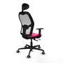 PIQUERAS Y CRESPO Silla de oficina Jorquera Rosa y Blanca