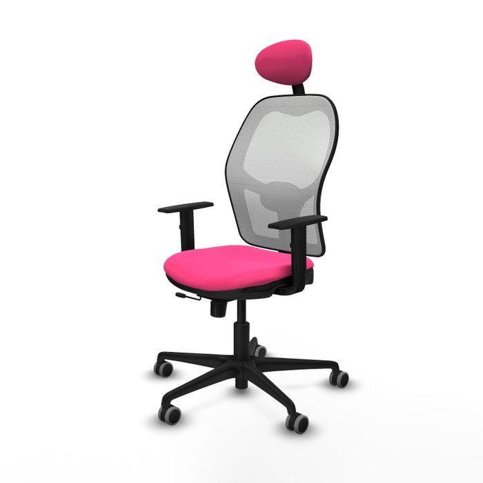 PIQUERAS Y CRESPO Silla de oficina Jorquera Rosa y Blanca