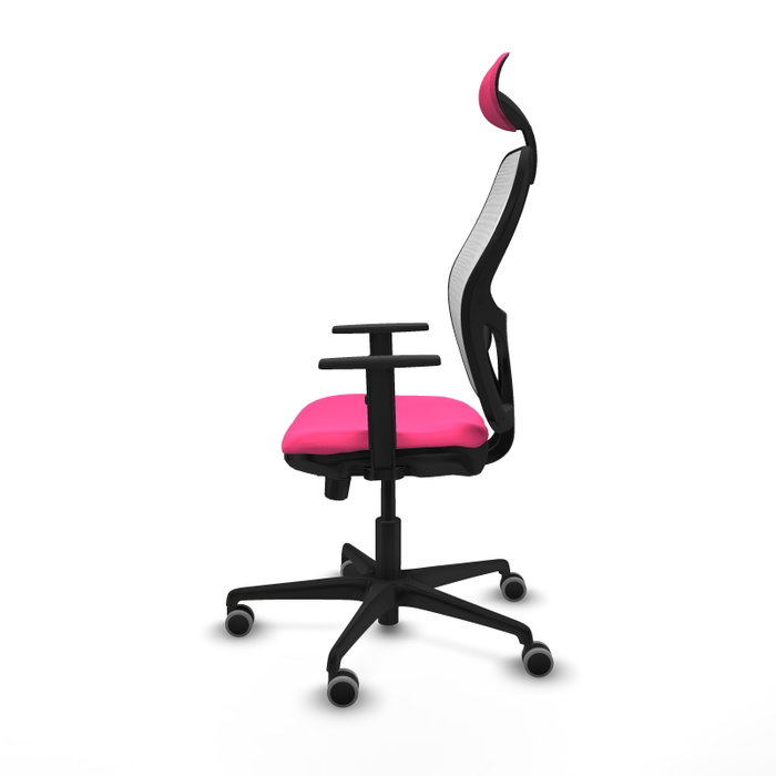 PIQUERAS Y CRESPO Silla de oficina Jorquera Rosa y Blanca