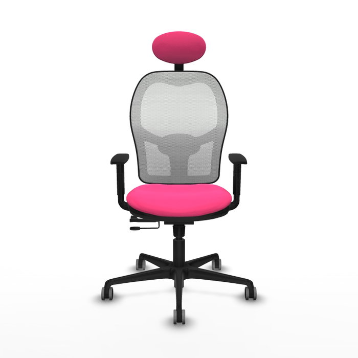 PIQUERAS Y CRESPO Silla de oficina Jorquera Rosa y Blanca