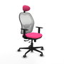 PIQUERAS Y CRESPO Silla de oficina Jorquera Rosa y Blanca