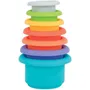 Nuby Vasos de Baño Apilables NUB0370797069697 de Silicona - 5 Colores, 5 Formas