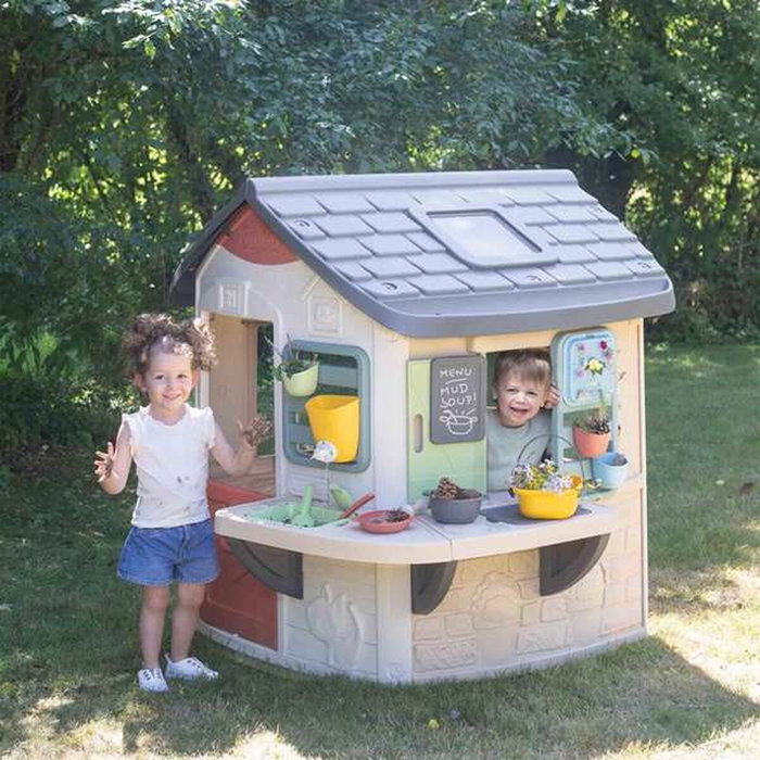 Smoby Casa Con Cocina De Barro Incluye 11 accesorios Smoby Casa Con Cocina De Barro Incluye 11 accesorios