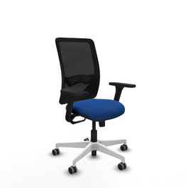 PIQUERAS Y CRESPO Silla de oficina Zulema con mecanismo Sincro, Azul y Negro