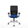 PIQUERAS Y CRESPO Silla de oficina Zulema con mecanismo Sincro, Azul y Negro