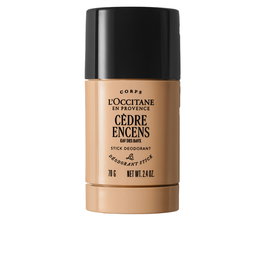 L'Occitane En Provence Desodorante Stick Cèdre Encens 75g, Sin Alcohol y Sin Sales de Aluminio, Protección 24h