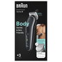 Braun Maquinilla de Afeitar y Recortadora Corporal BodyGroomer 5 BG5340 Negro/Gris