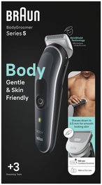 Braun BodyGroomer BG5340 Recortadora Corporal Inalámbrica Negro y Plata