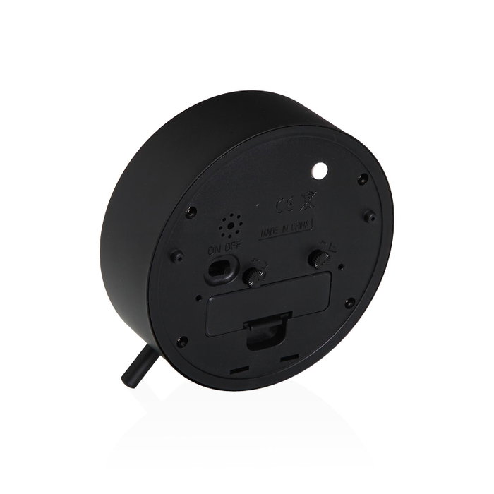 Versa Reloj de Mesa Despertador Zeal Negro Plástico 11.8x5.4x11 cm (2 Unidades)