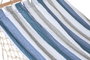 DKD Home Decor Hamaca para Terraza y Jardín Azul Blanco Algodón/Poliéster Rayas 200 x 100 x 5 cm