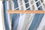 DKD Home Decor Hamaca para Terraza y Jardín Azul Blanco Algodón/Poliéster Rayas 200 x 100 x 5 cm
