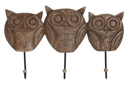 DKD Home Decor Perchero Pared Alpino Marron Negro Metal Mango 5 x 18 x 29 cm (2 Unidades)